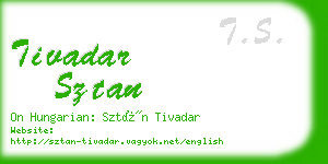 tivadar sztan business card